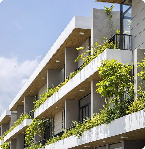 Timber façade detail